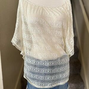 Elegant Cream Lace Women's Top